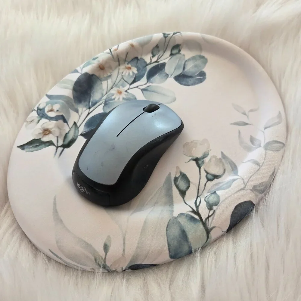 MEKASS Ergonomic Mousepad with Wrist Support Beautiful Flowers